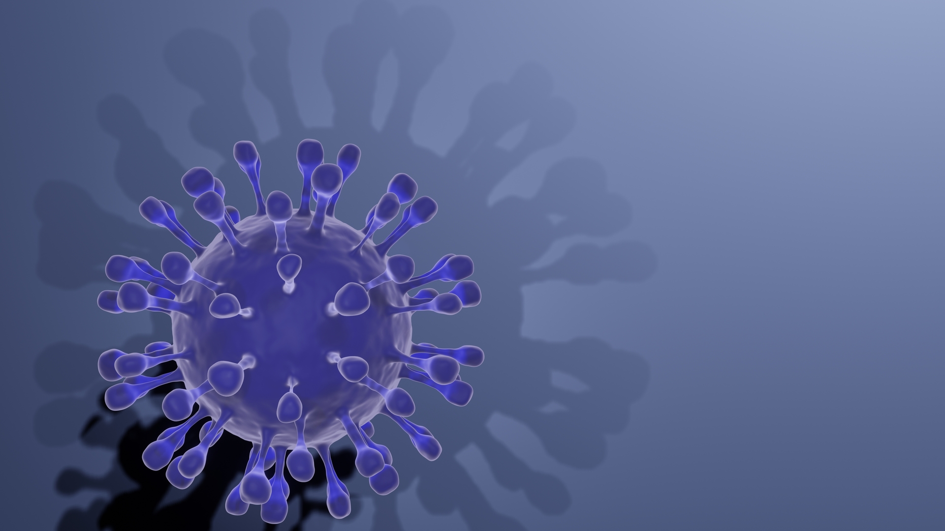 Coronavirus or COVID-19 cell under the microscope.