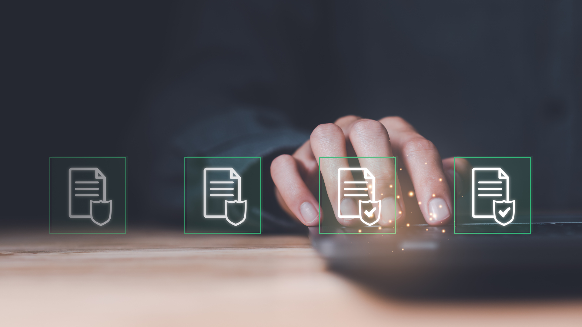 Businessman checking the steps through document with a list of c