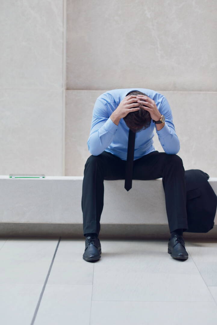 frustrated young business man