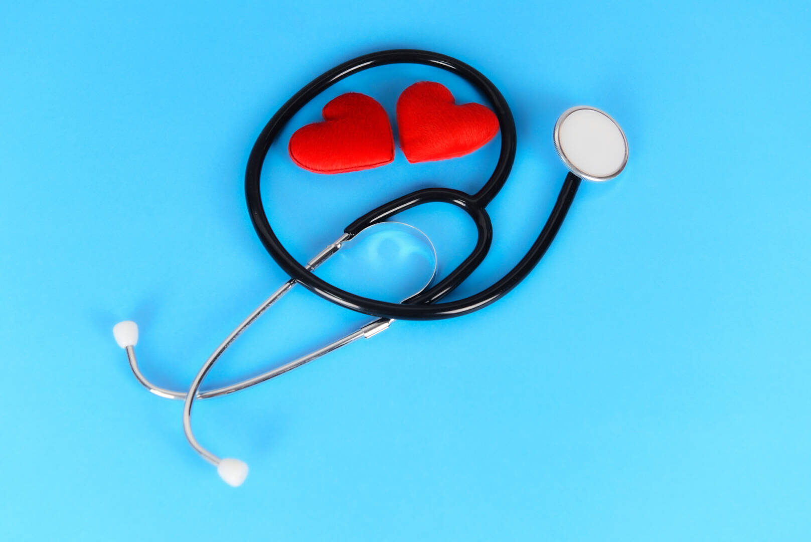 Insurance Health concept - Stethoscope and red heart healthcare