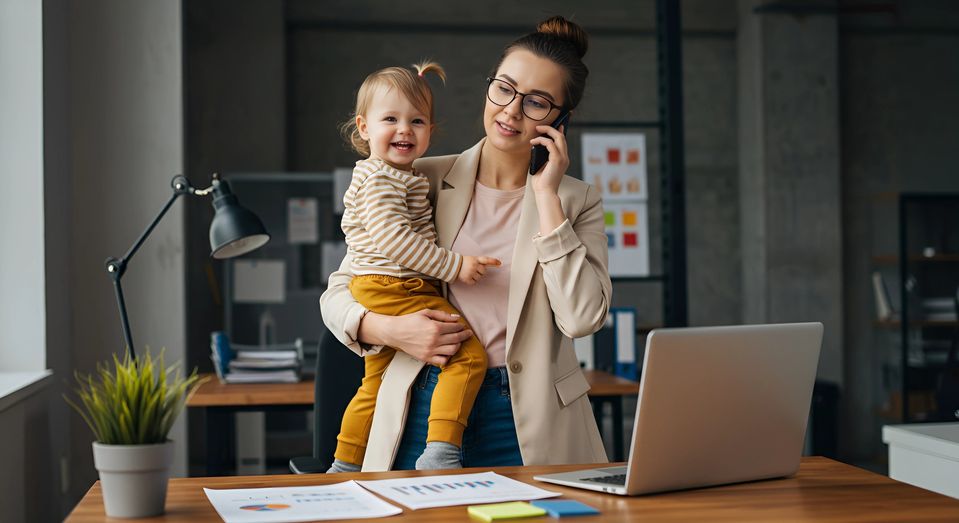 medium-vecteezy_mom-works-with-child-on-hands-in-the-home-office_68245987_medium